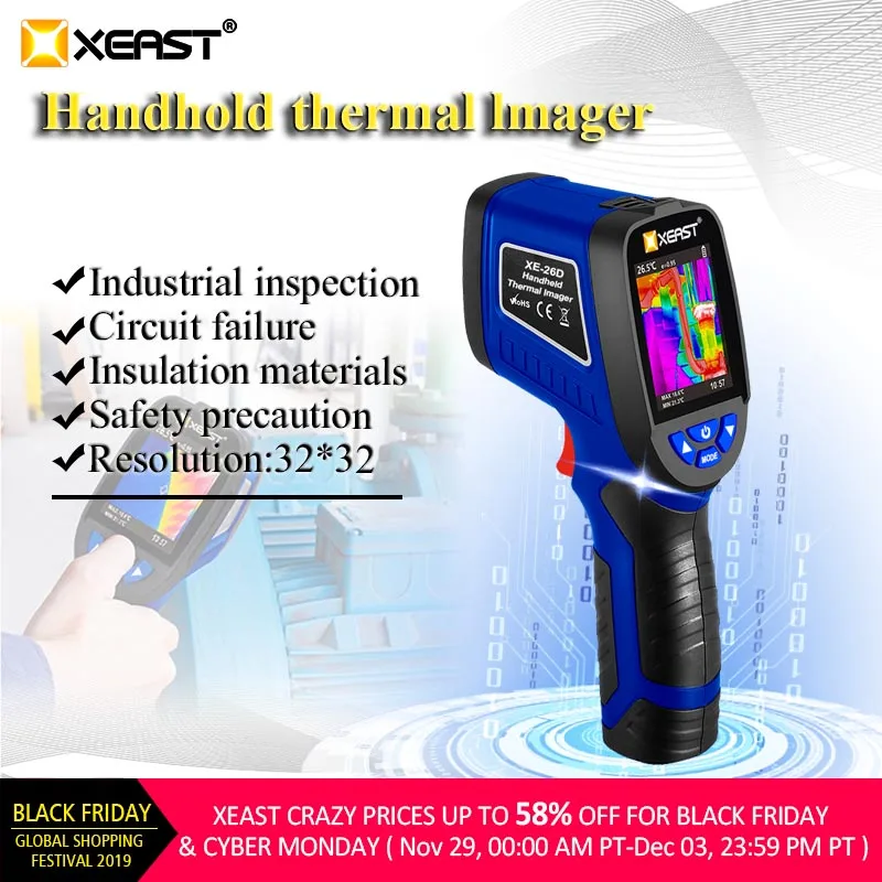 XEAST, новинка, тепловизор поставляется с usb-интерфейсом и 8 Гб XE-26 для хранения изображений и HT-02