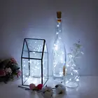 Светодиодная гирлянда из медной проволоки, светильники в форме винных бутылок, праздничное освещение, Сказочная гирлянда на рождественскую елку, свадебное украшение