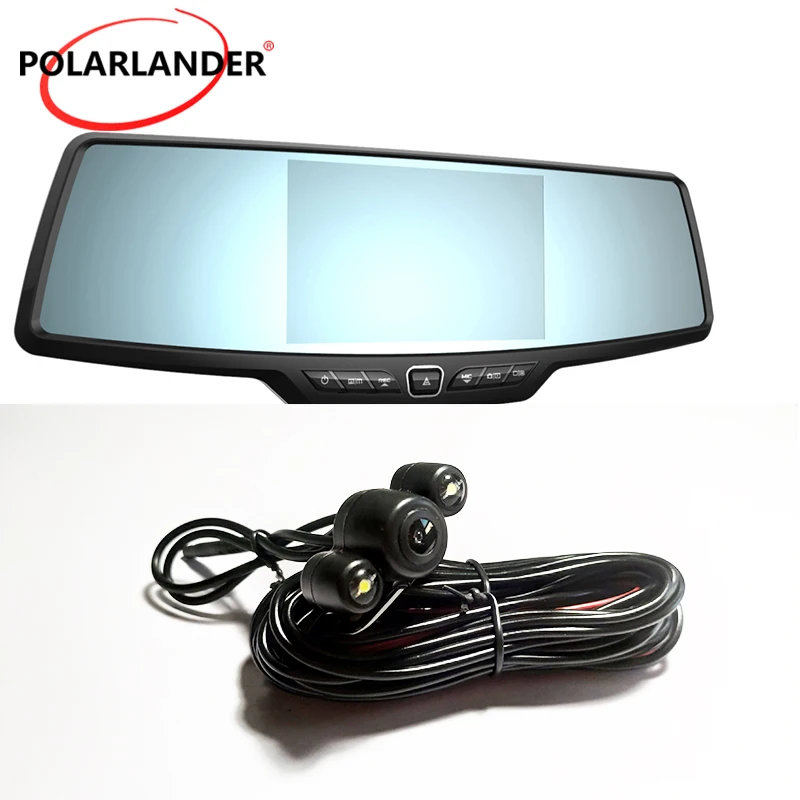 Портативный видеорегистратор камера ночного видения движение зеркало заднего