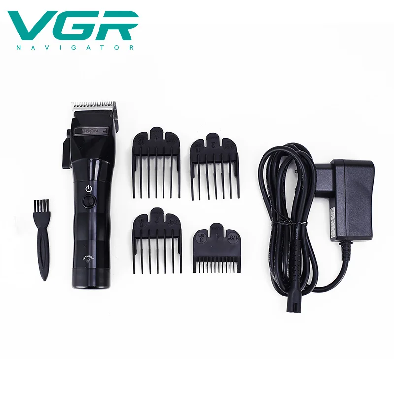 

VGR Electric Hair Clipper Hair Trimmer Oil Clippers Wireless Charging Stainless Steel Blade Electric Hair Clipper Barber Machine