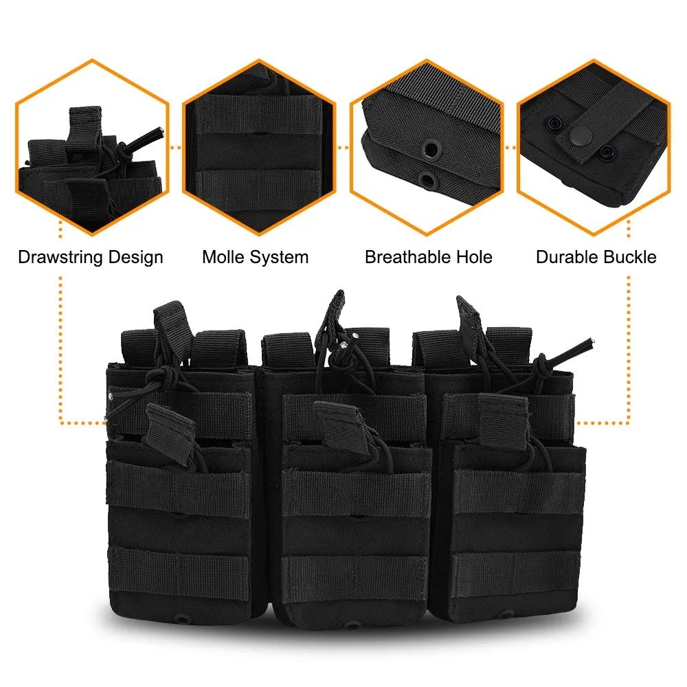Двухслойный Тактический Подсумок Molle военные патроны Кэрри страйкбол Пейнтбол