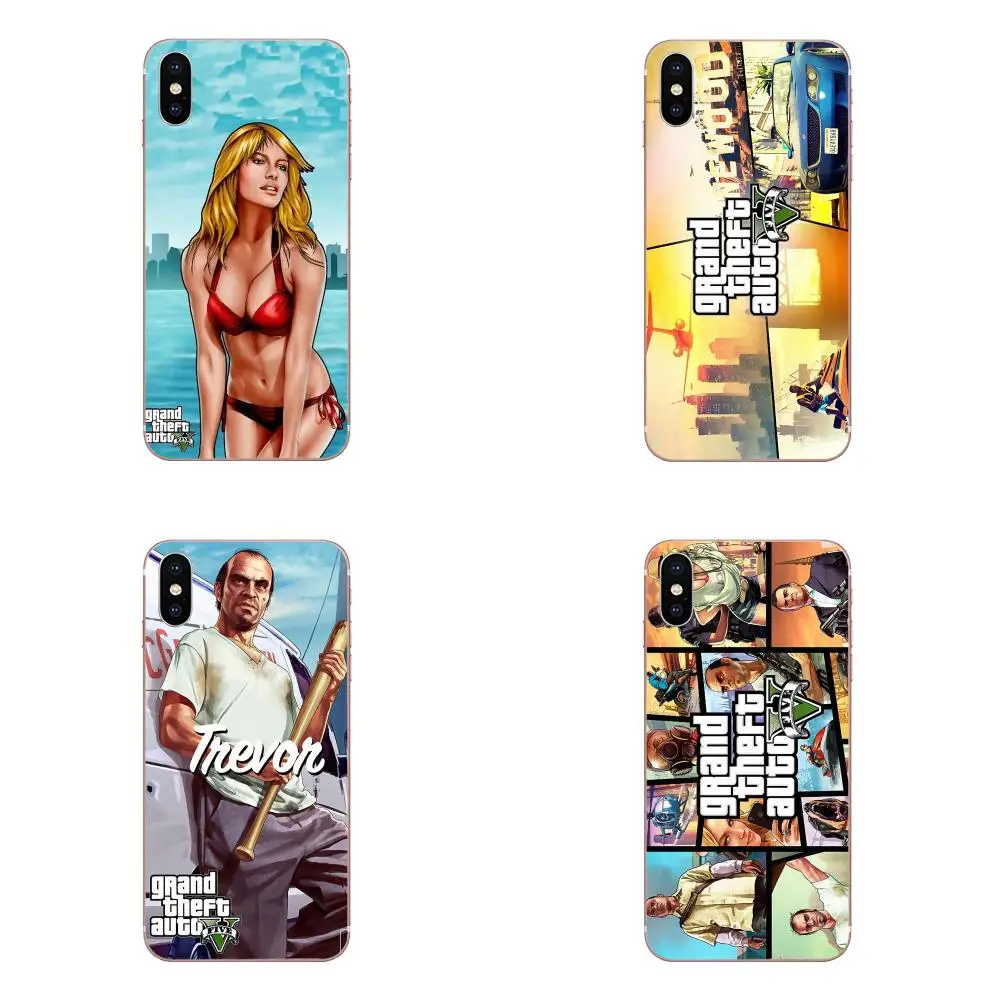 Grand Theft Auto Gta V Soft TPU популярный для Xiaomi Mi CC9 CC9E 9T mi10 mi9 mi8 note 9 10 pro lite SE A1 A2 A3 | Мобильные