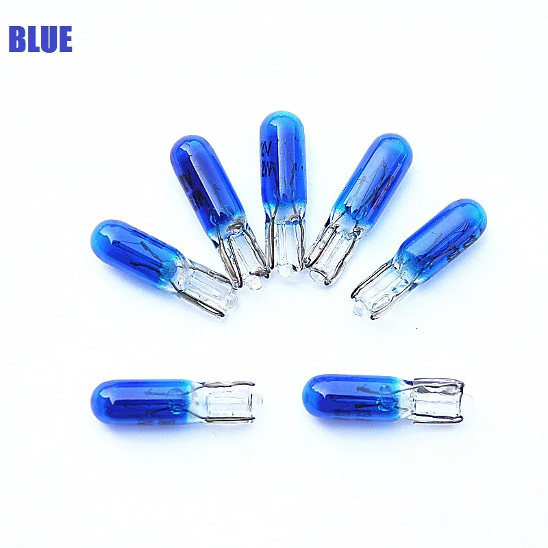 

10 шт. T5 286 12 В 1,2 Вт теплый белый красный синий янтарный зеленый розовый фиолетовый внутреннее освещение автомобиля авто клиновые лампы на приборной панели галогенные лампы