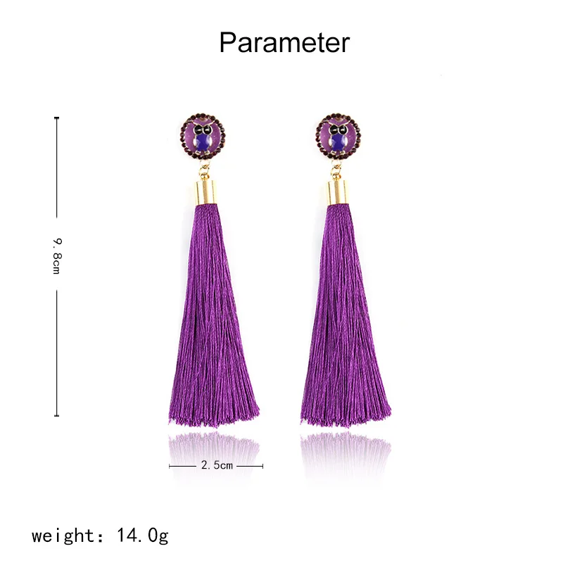 Женские богемные серьги с кисточками длинные преувеличенные в стиле бохо милыми