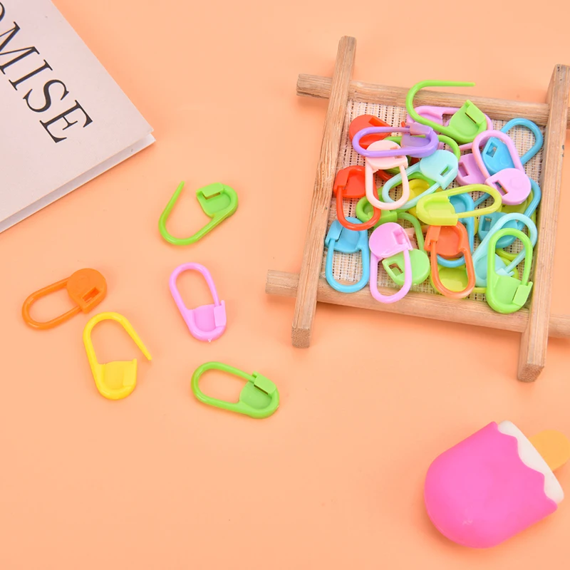 30 шт. вязание крючком переплетение рукоделие Блокировка Ститч игла зажим маркеры