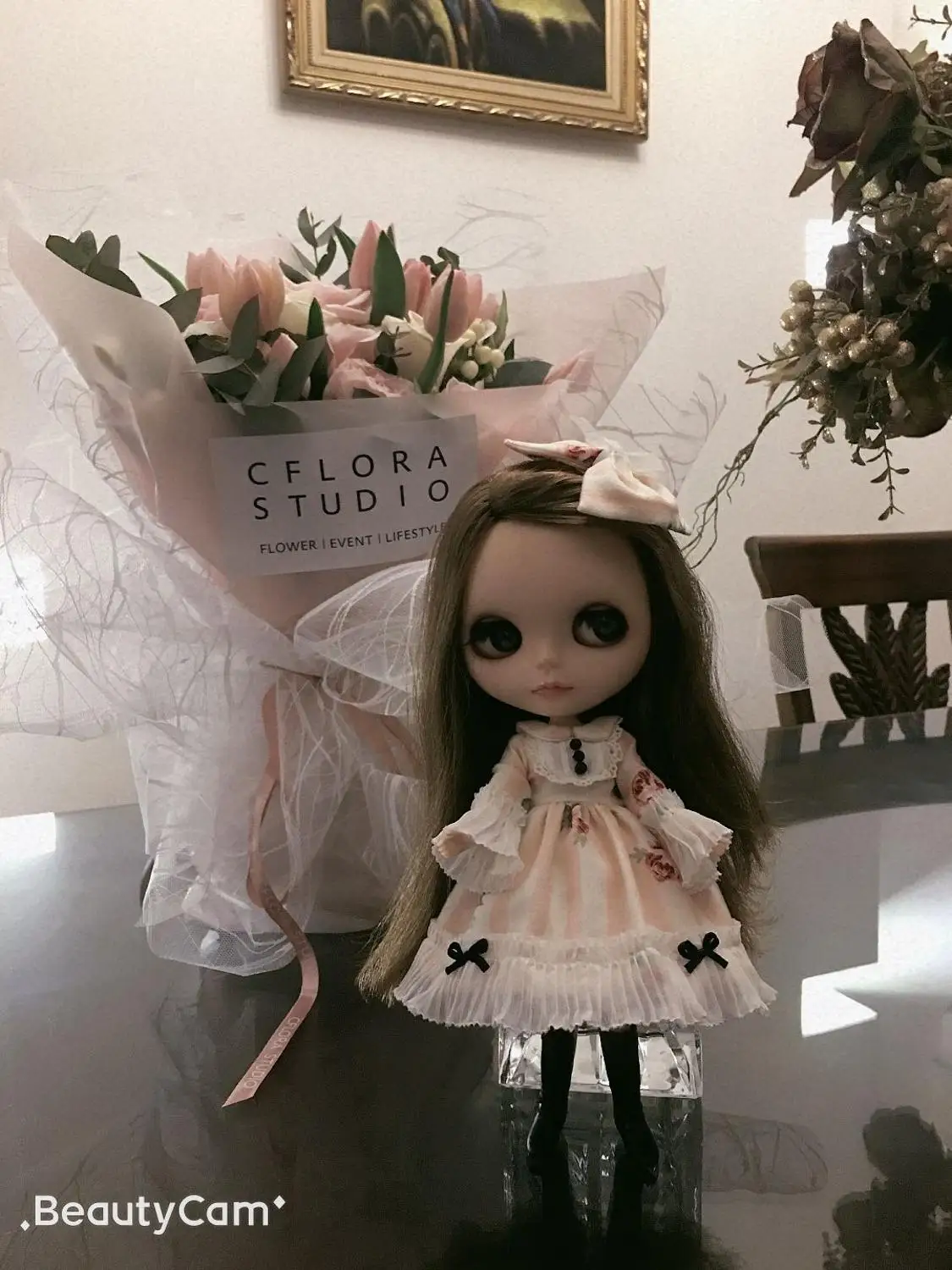 

doll dress suitable for joint Doll for licca azone ob27 OB24 for OB11 Hand made long-sleeved dress 10.29.1