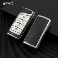 leather style car key case cover shell for gac trumpchi gs7 gs8 gm8 gs5 ga6 gm6 2020 car smart key shell holder fob accessories
