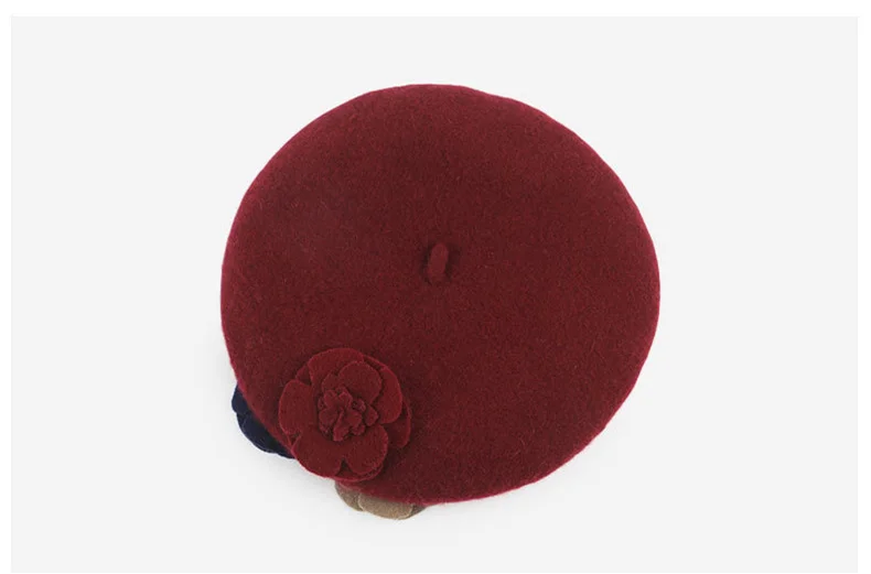 Женская Шапка-бини JOYHY осенне-зимняя теплая из 100% шерсти с цветочным рисунком 2021 |