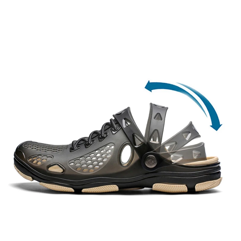 GRITION/мужские сандалии быстросохнущие повседневные резиновые сабо Мужская обувь