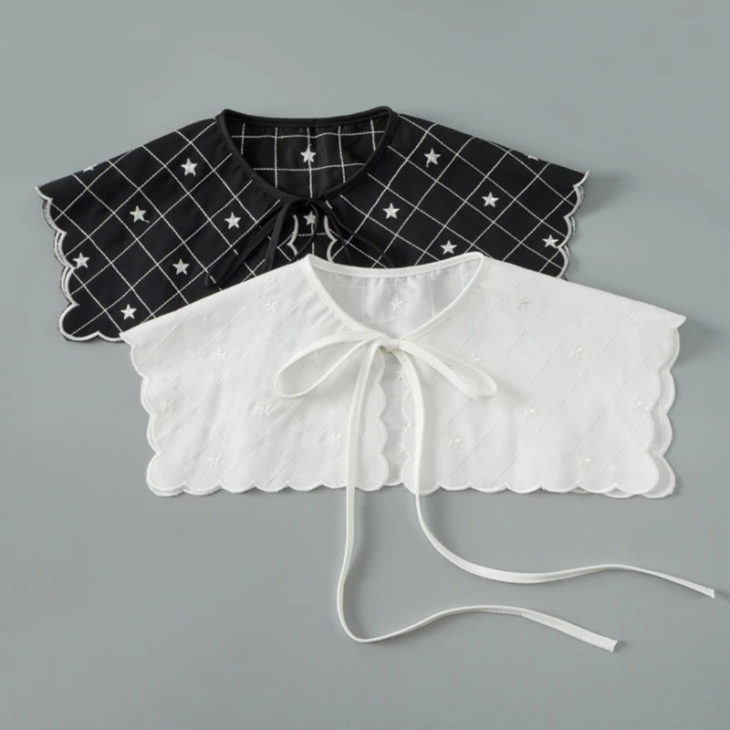 Вышитый накладной воротник с нежными полями накладные воротники съемный