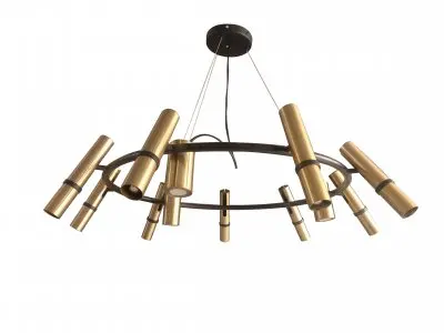 08425-12 19-20 Люстра Марфа бронза/черный d80 h150 G9 9*3W + Led 3*3W Kink light | Освещение