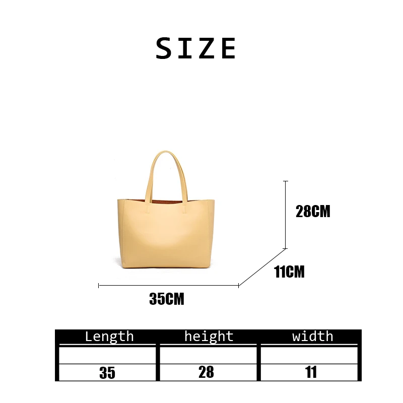 

Women Simple Design Tote Bag Ladies Large Capacity Fashion Casual Solid Color Handbag Versatile Soft Material Shoulder Bag 2020
