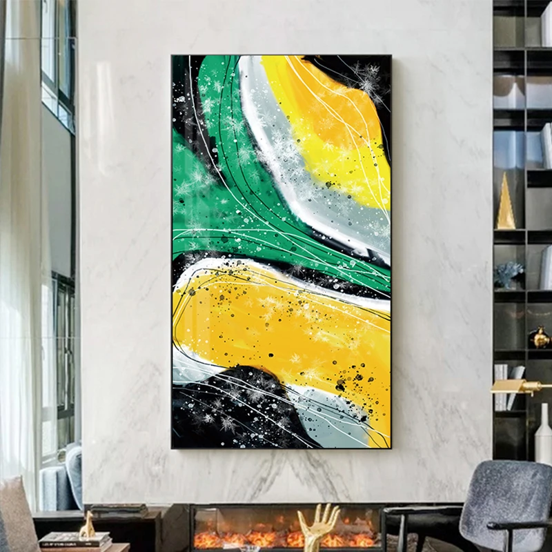 Modern Abstract Art Wall Picture Nordic Poster Colourful Print Fashion Canvas for Living Room Bedroom Tableaux Salon | Дом и сад