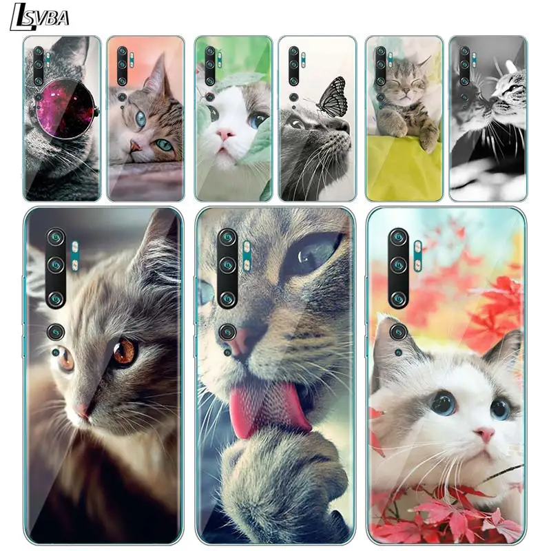 Модный мягкий силиконовый чехол из ТПУ с милым котом для Xiaomi Mi 8 9 9T SE A1 A2 5X 6X Lite Pro F1