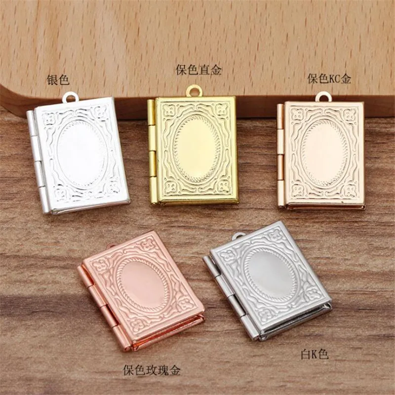 

Size 19*26mm Thickness 4mm Copper Charms European Style Prayer Craft DIY Pendant Jewelry Findings Photo Frame Locket Box