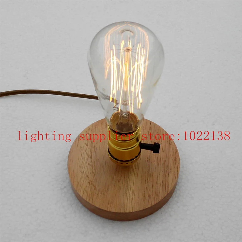 Прикроватный светильник для чтения спальни винтажная лампа Эдисона деревянная