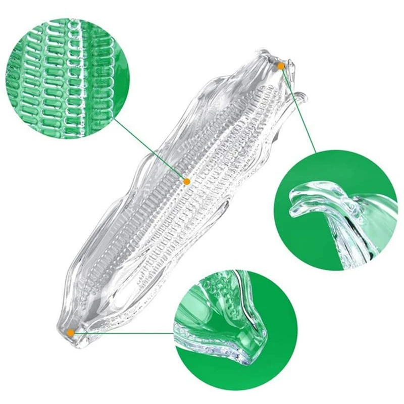 

Storage Container Family Corn Tray Barbecue Tool BBQ Transparent Dish Party Corn on the Cob Holders Set