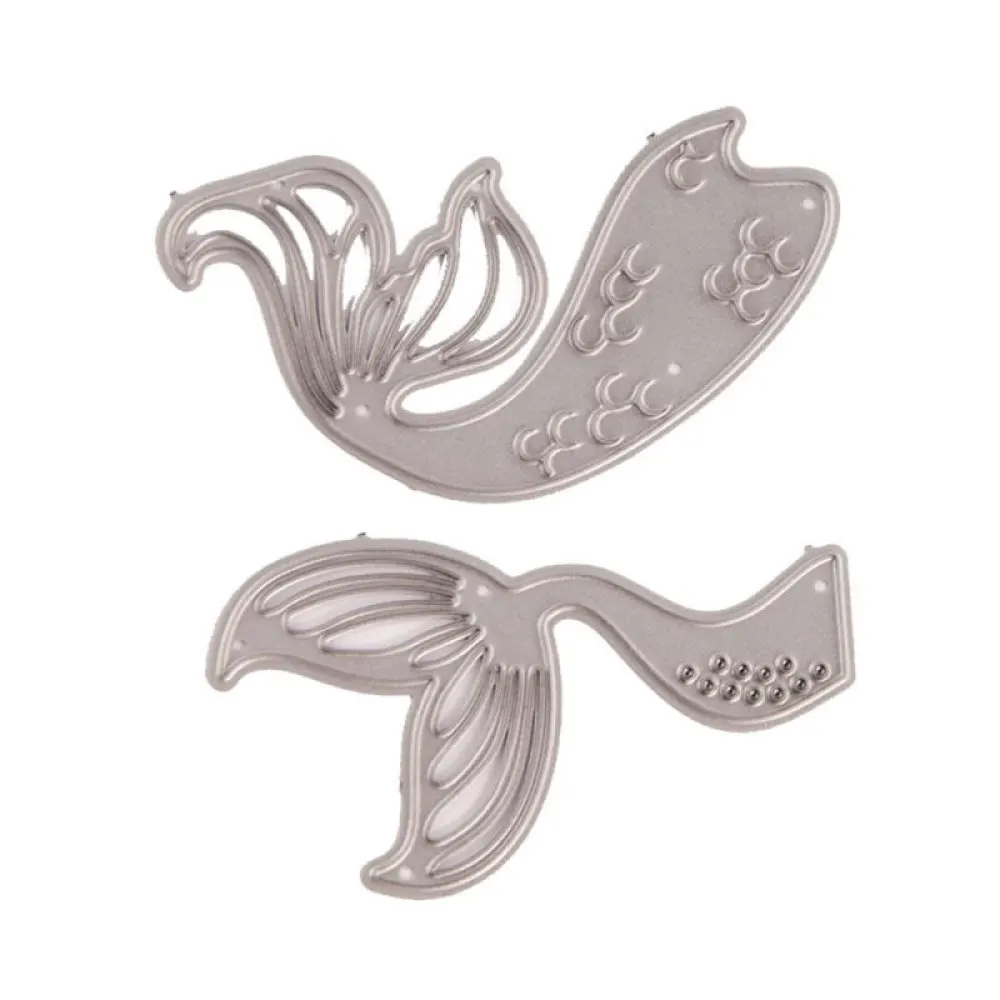 

Mermaid Tail Frame Metal Cutting Dies Scrapbooking Steel Craft Die Cuts Paper Art Emboss Card Making Stencil 7x7.5cm