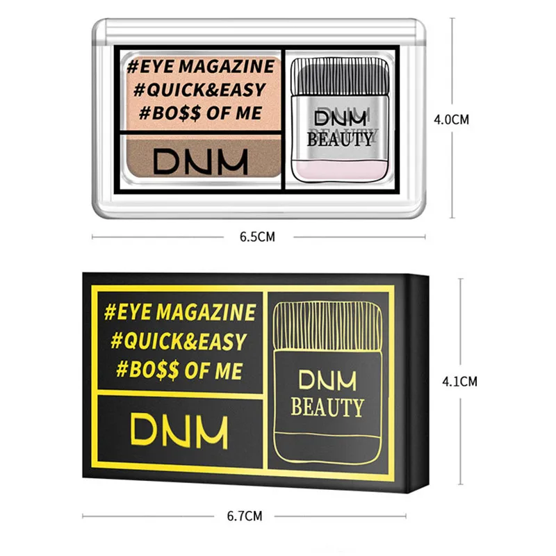 Двухцветные маленькие тени для век в коробке матовые макияжа легко носить с