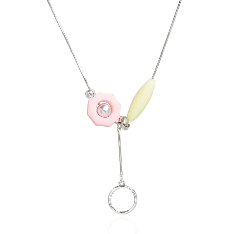 Корейские милые леденцы акриловые круглые жемчужные подвески женское ожерелье