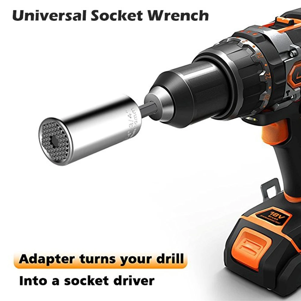 Универсальный динамометрический ключ с набором головок 7-19 мм | Инструменты