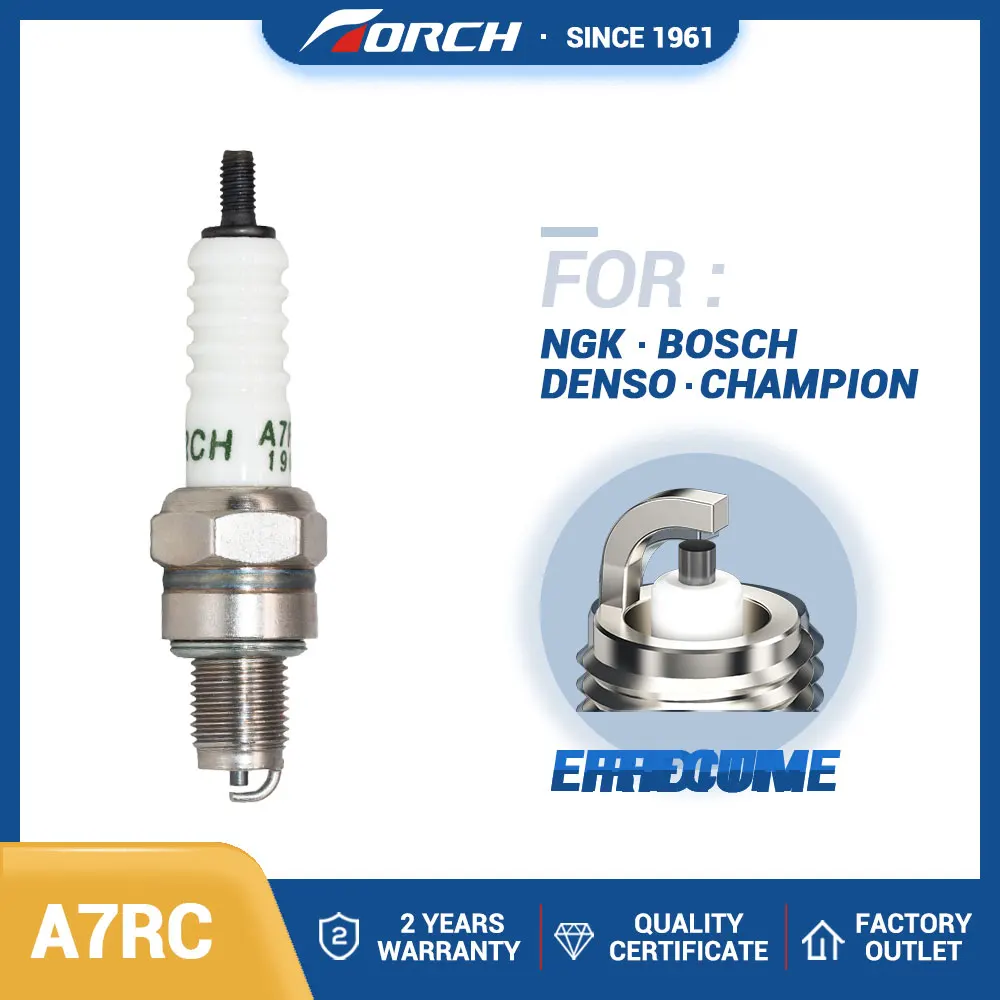 

1PCS NEW Torch A7RC Resistor Spark Plug Replace for Candle CR7HSA for Yamaha RAPTOR 80 2004-2008