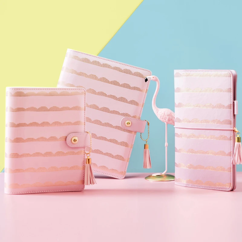 Lovedoki с постепенными полосками спиральный блокнот дневник расписанием книга A5a6