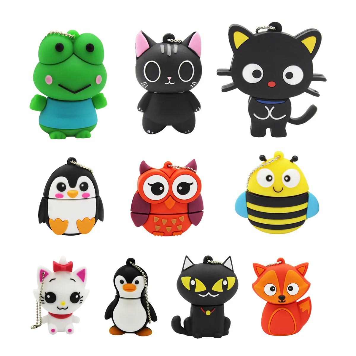 

Cute Cartoon Animal penguin cat owl 64GB USB Flash Drive 4GB 8GB 16GB 32GB 64G 128GB Pendrive USB 2.0 Usb stick