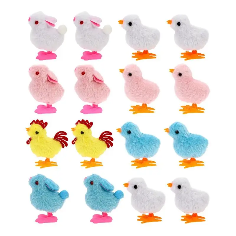 

16pcs Animals Clockwork Toys Plush Clockwork Toys Wind-up Toys Wind Up Toys for Birthday Children