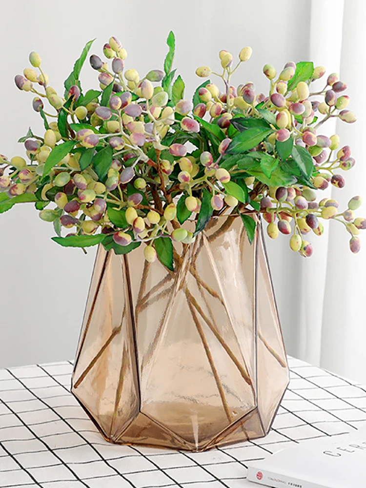 

Artificial Flower Cranberry Berry Branch Artificial Green Plant Flower Home Decoration Wedding Flower Table Flower Arrangement