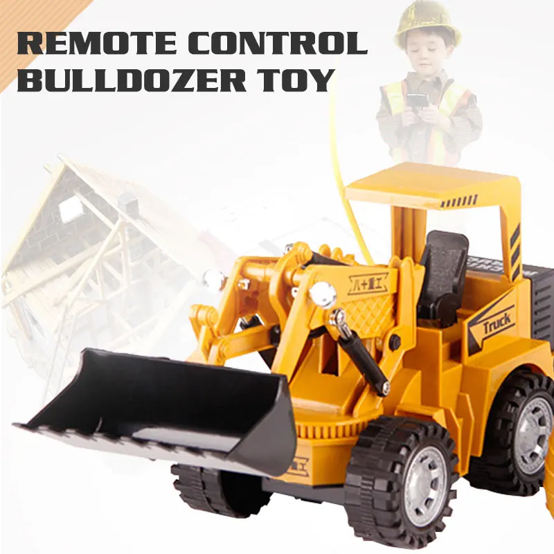 Bulldozer 5CH 1:18 RC грузовик экскаватор бульдозер дорожный каток вырубная машина Pace автомобиль трактор модель инженерный автомобиль детские игрушки подарки - Цвет: Bulldozer