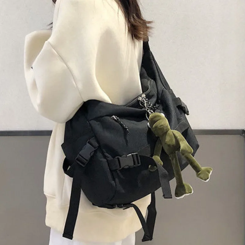 

Harajuku Techwear Canvas Sling Bag Gothic Crossbody Bags For Women Handbag Purses And Handbags Bolsas Feminina Shoulder Bag Frog