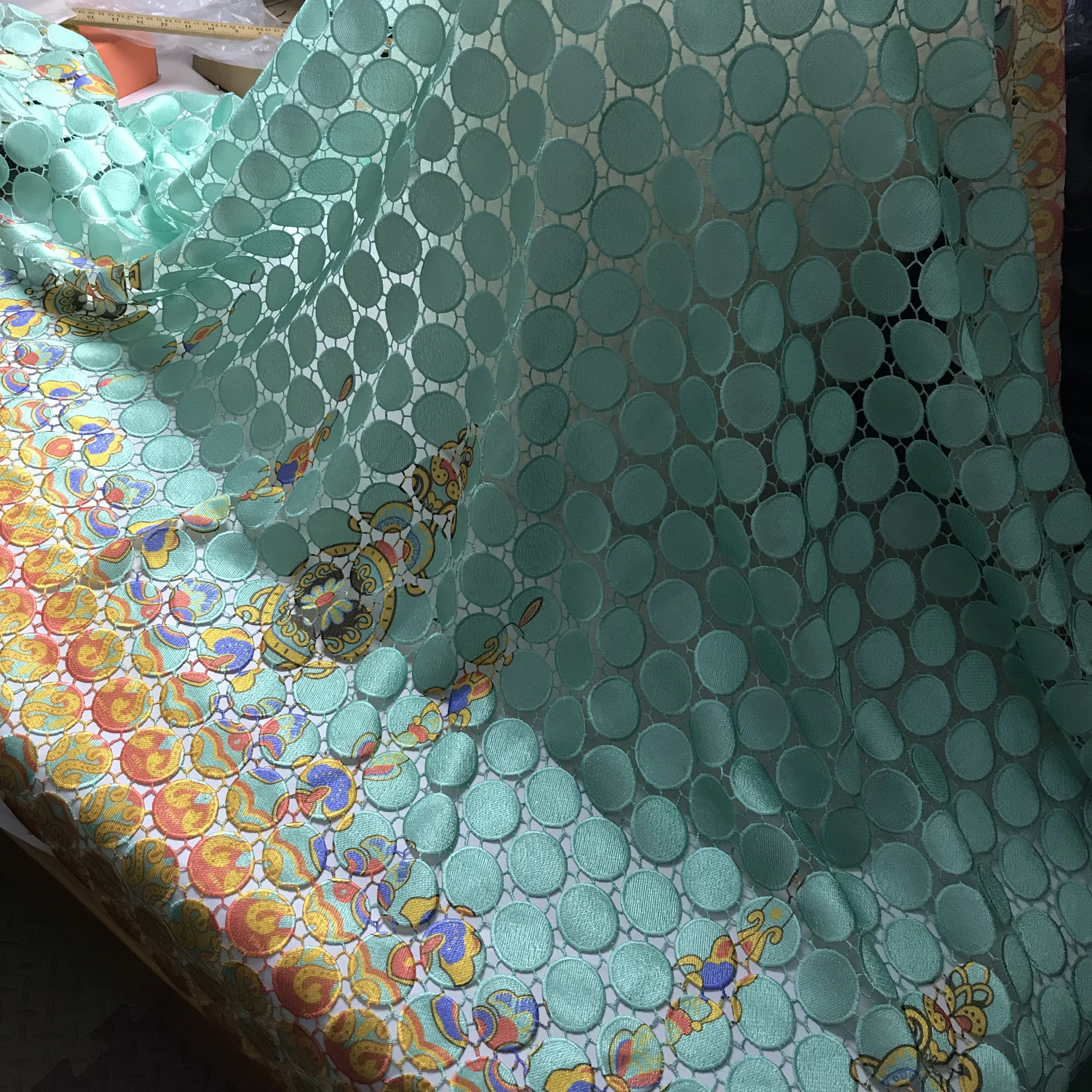 Последние африканские шнур кружева 5 ярдов Водорастворимая кружевная ткань из