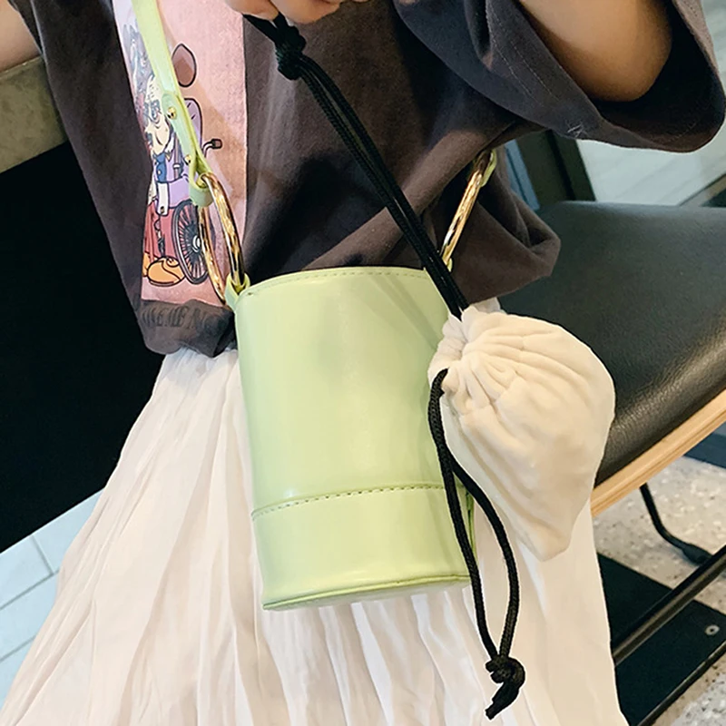 

New Shoulder Child Cute Cylindrical Bucket Bag Fashion Children's Bag Summer Wild Diagonal Portable Mini Bag