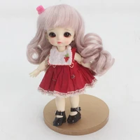 aidolla 18 bjd doll wig long curly bangs hair natural color big roll wavy wig doll accessories for diy bjd doll gift for girl