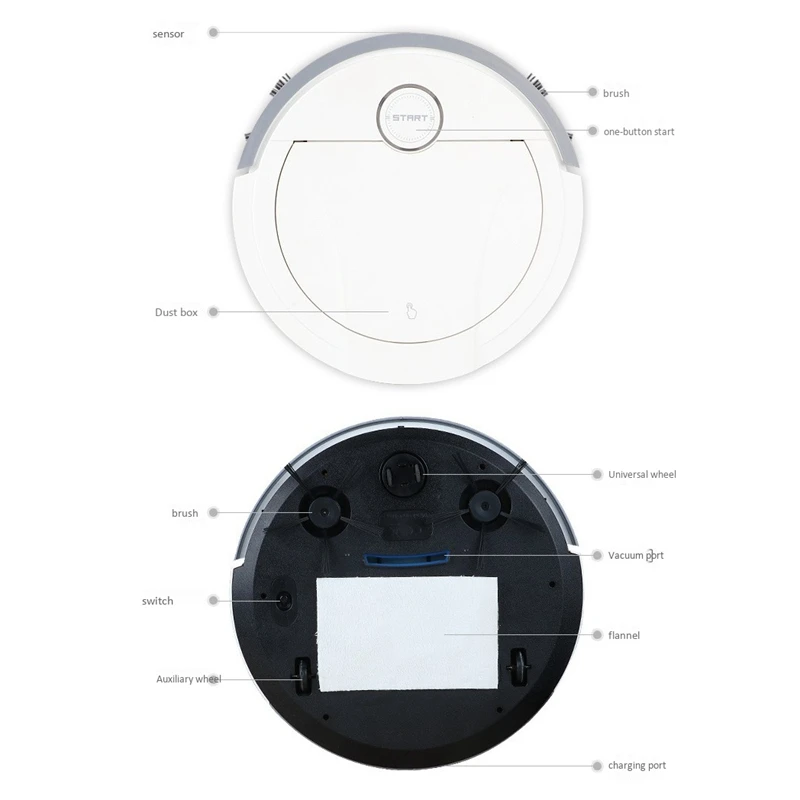 Робот-пылесос 3-в-1 с функцией сухой и влажной уборки 1800 Па | Бытовая техника