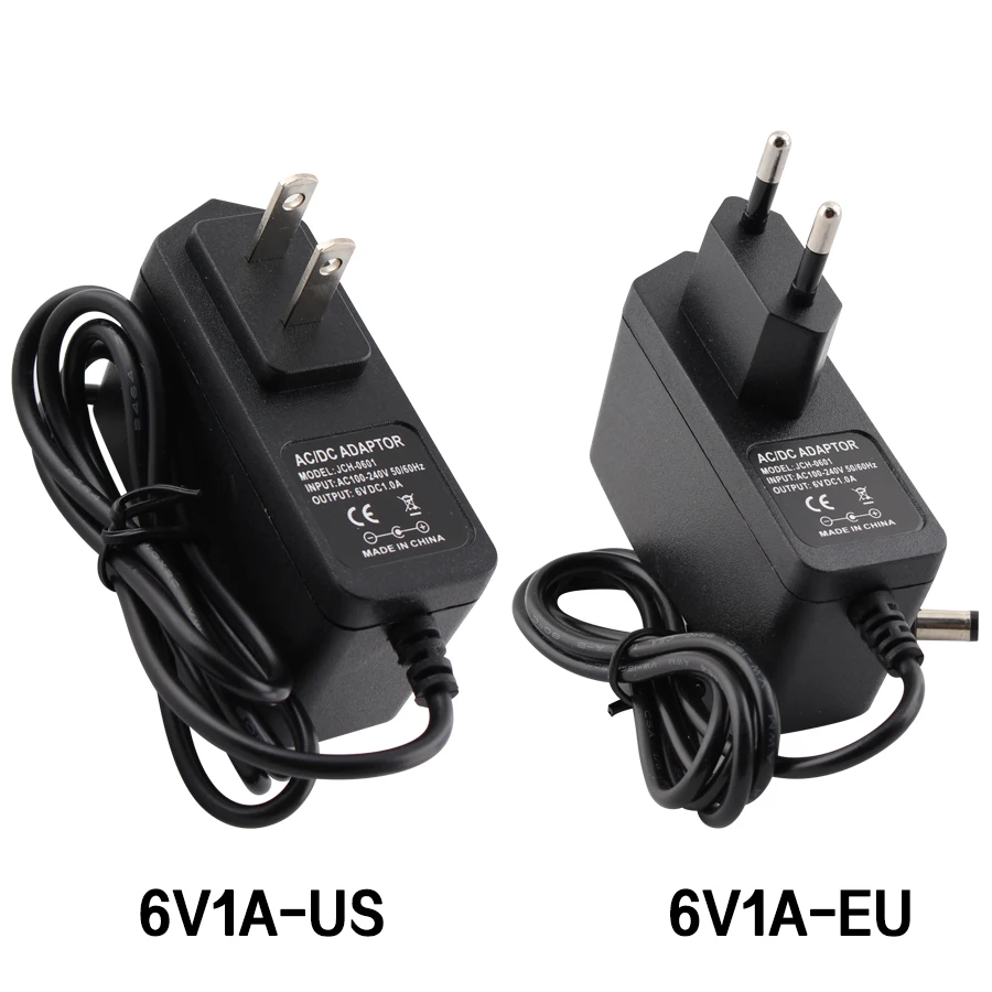 9V адаптер питания DC 5V 6V 9V 12V 24V 1A Универсальный адаптер питания от 220V до 12V AC DC US EU штекер для светодиодной ленты светильник