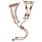 Ремешок из нержавеющей стали для Apple watch band 40 мм 44 мм 38 мм 42 мм, металлический браслет для женщин, series 3 4 5 se 6