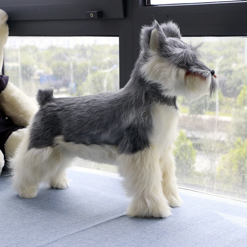 1pc 46センチメートルシミュレーション犬ぬいぐるみ革手作りクリエイティブ現実的な動物リビング犬人形子供ぬいぐるみ誕生 47 Off