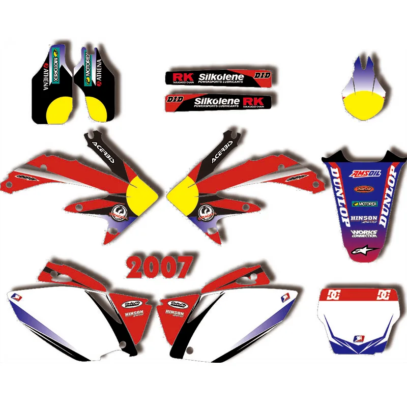 

Полный набор графических наклеек для HONDA CRF450 450R 2005 2006 2007 2008