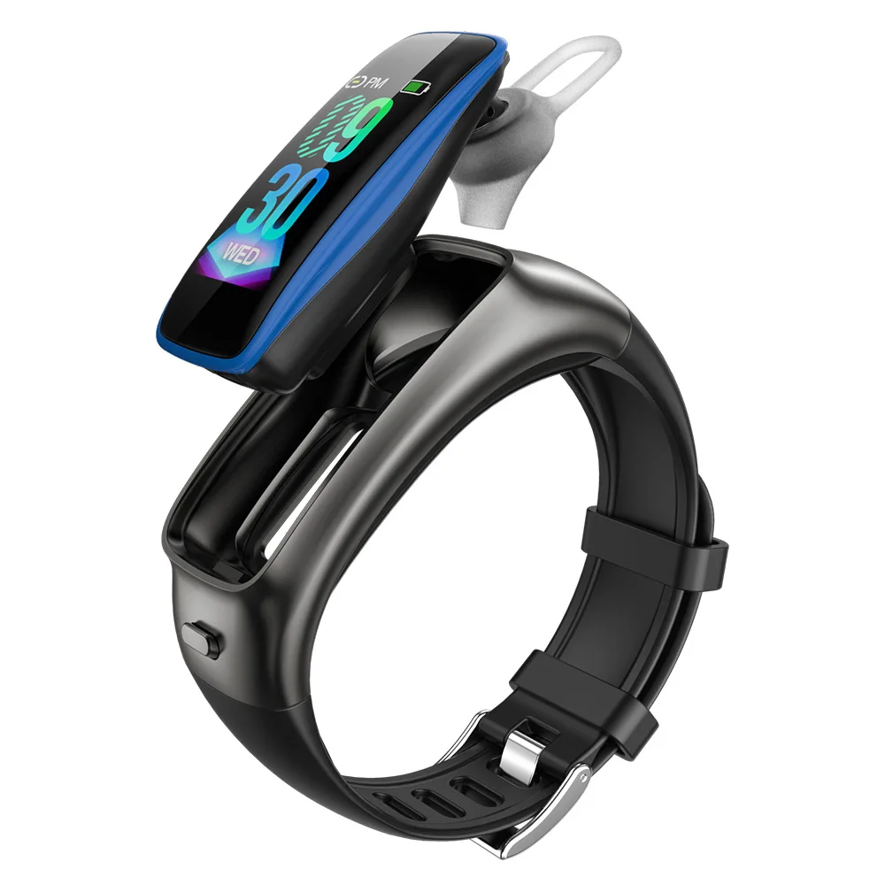 

TB02 Smart Watch Heart Rate Tracker Bluetooth Earphone Call Fitness Tracker Blood Pressure Monitor Smartwatch for iOS
