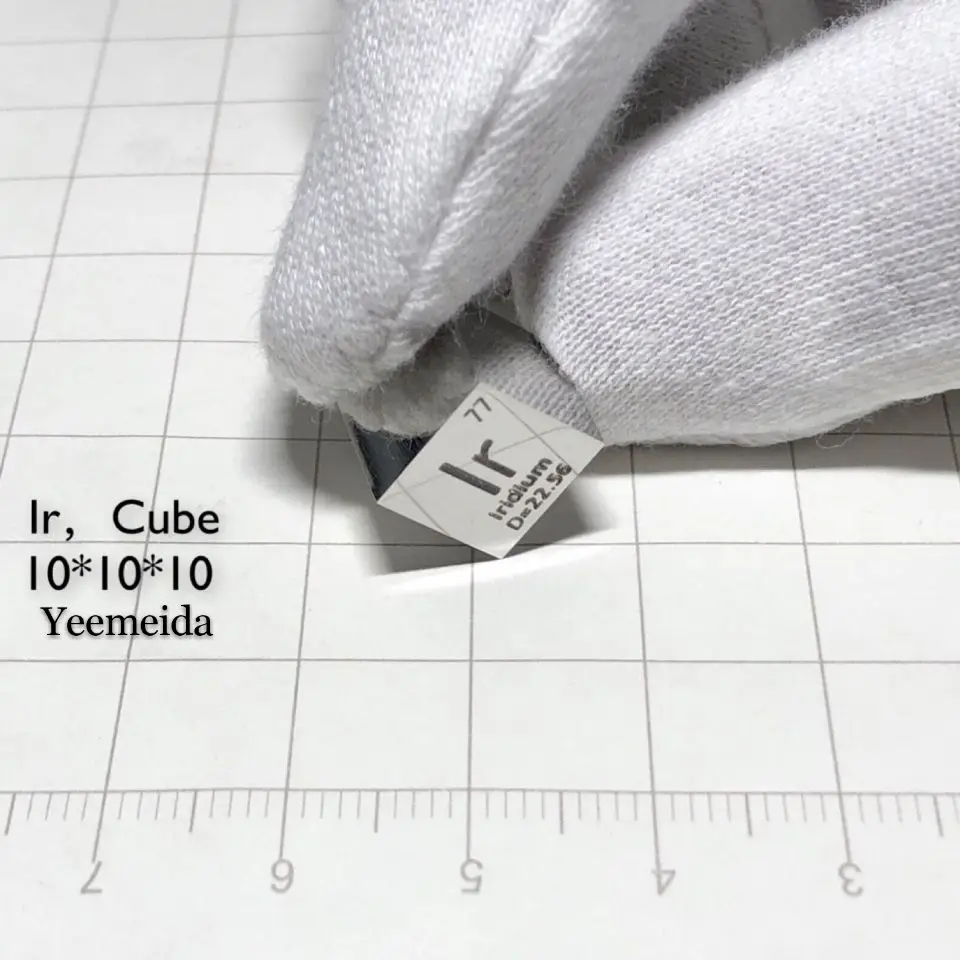 10mm Mirror Polished Metal Iridium Cube Periodic Table Of Elements Ir 9995 Double-Sided Engraved | Обустройство дома
