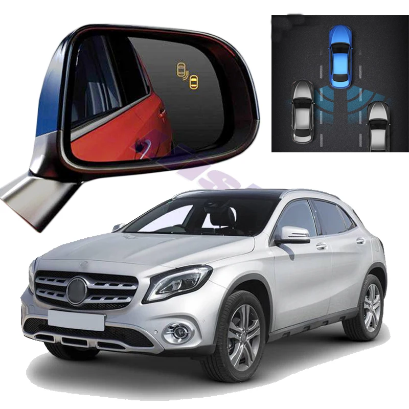 

Автомобильный радар BSM BSD BSA, предупреждающий датчик безопасности для вождения, датчик обнаружения зеркала для Mercedes Benz GLA MB X156 2014 2016 2018 2019