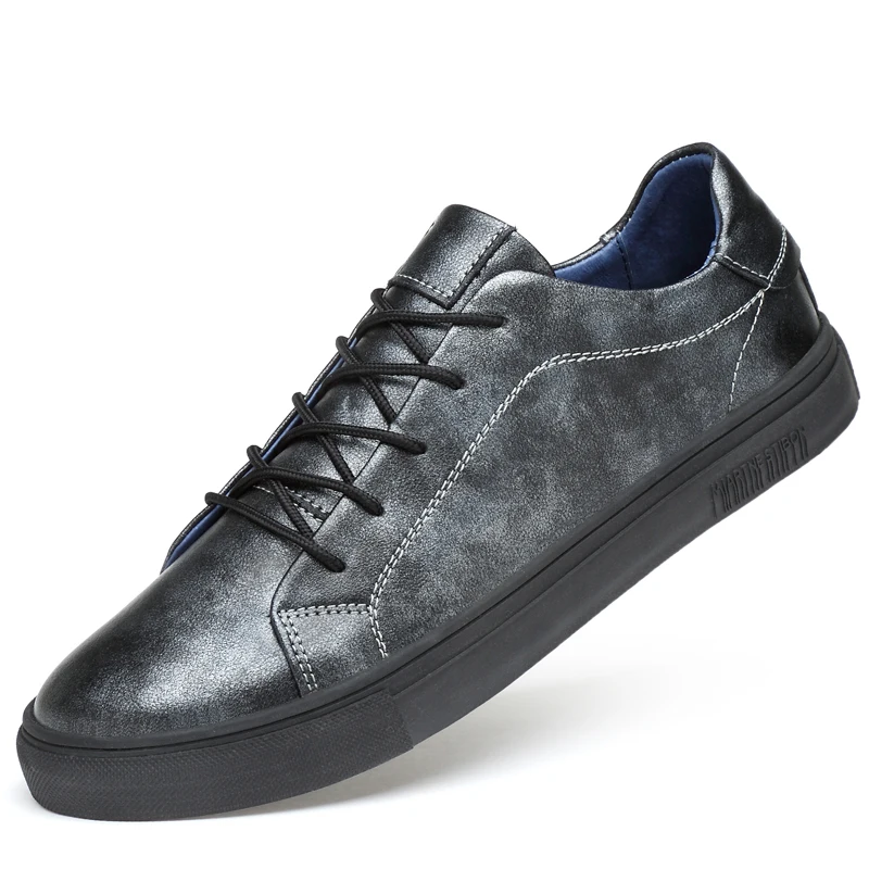 Высококачественная Мужская обувь из натуральной кожи уличная модная мужская