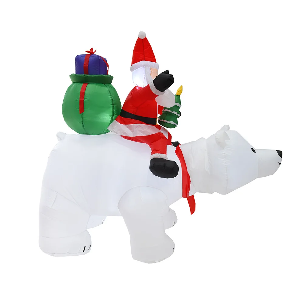 Надувной Санта-Клаус полярный медведь 2 м Рождественская надувная игрушка кукла
