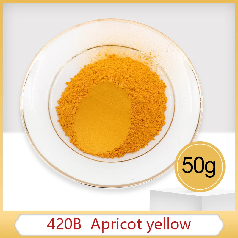 50 г # 420B персиковый желтый жемчужный порошок пигмент краситель мыло для рисования