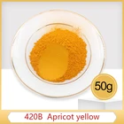 Порошковый пигмент, 50 г # 420B, абрикос, желтый жемчуг, минеральная пудра Mica краситель, краситель для мыла, автомат для окраски