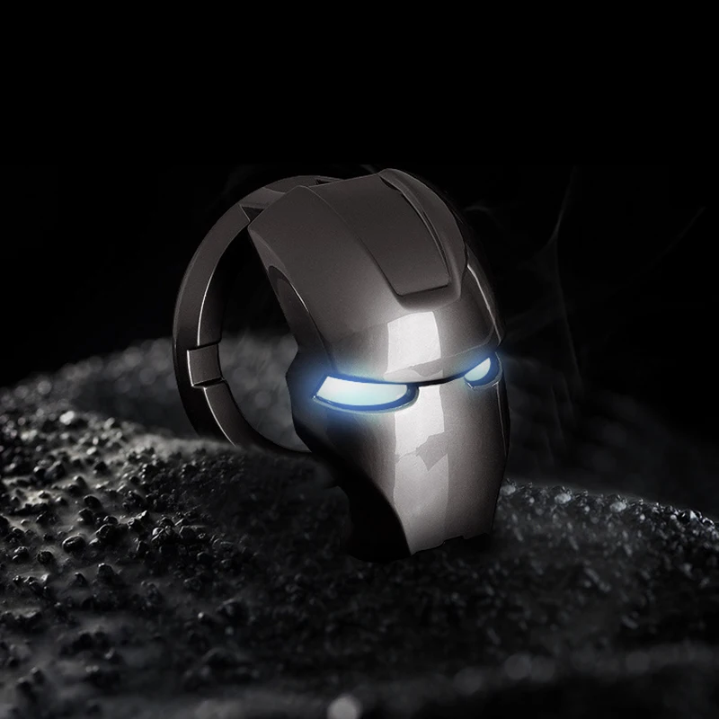 

New Aluminum Alloy Iron Man Car Engine Start Decoration Car Shape One-click Start Decoration And Beautification Modification