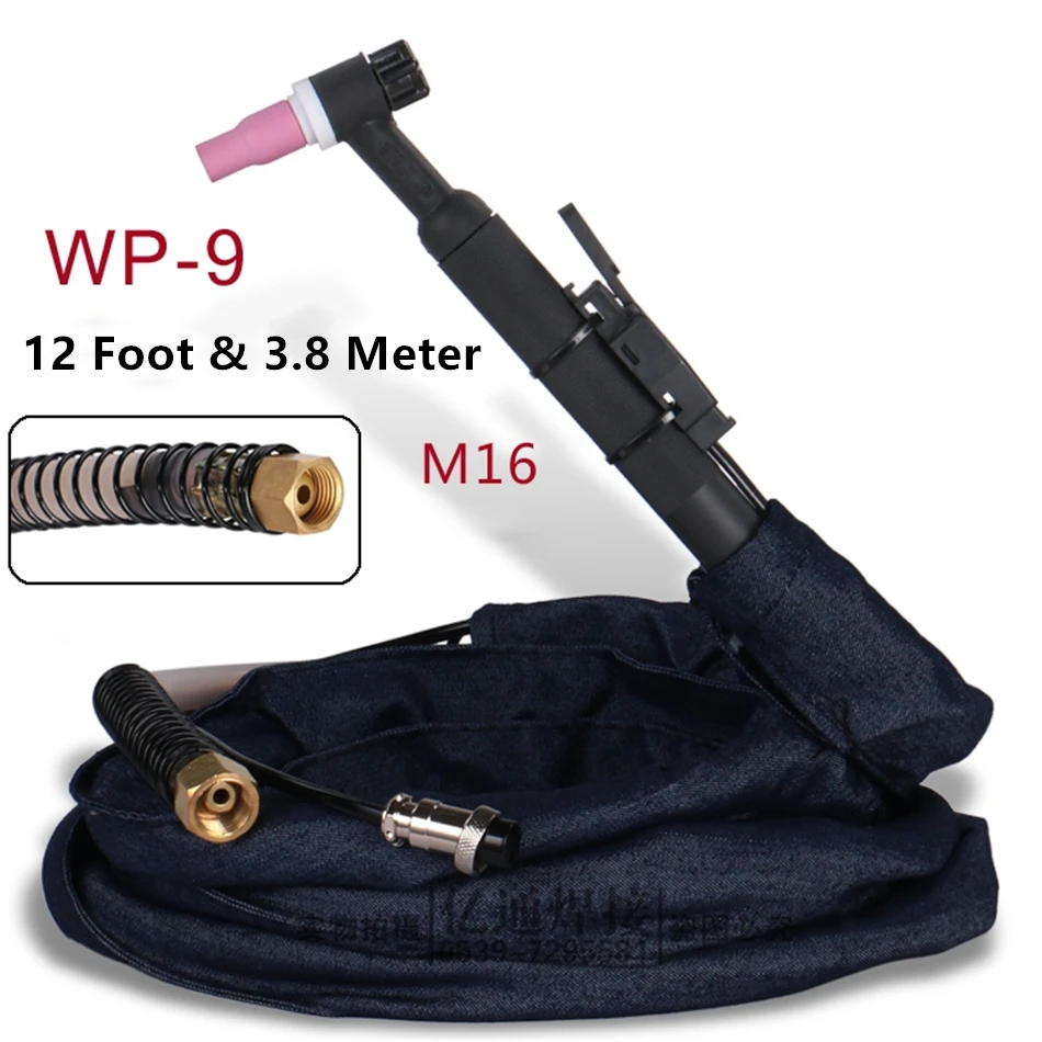 WP-9 с воздушным охлаждением argon arc сварочный Фонарь 12 футов/4 метра M16 гайка тип