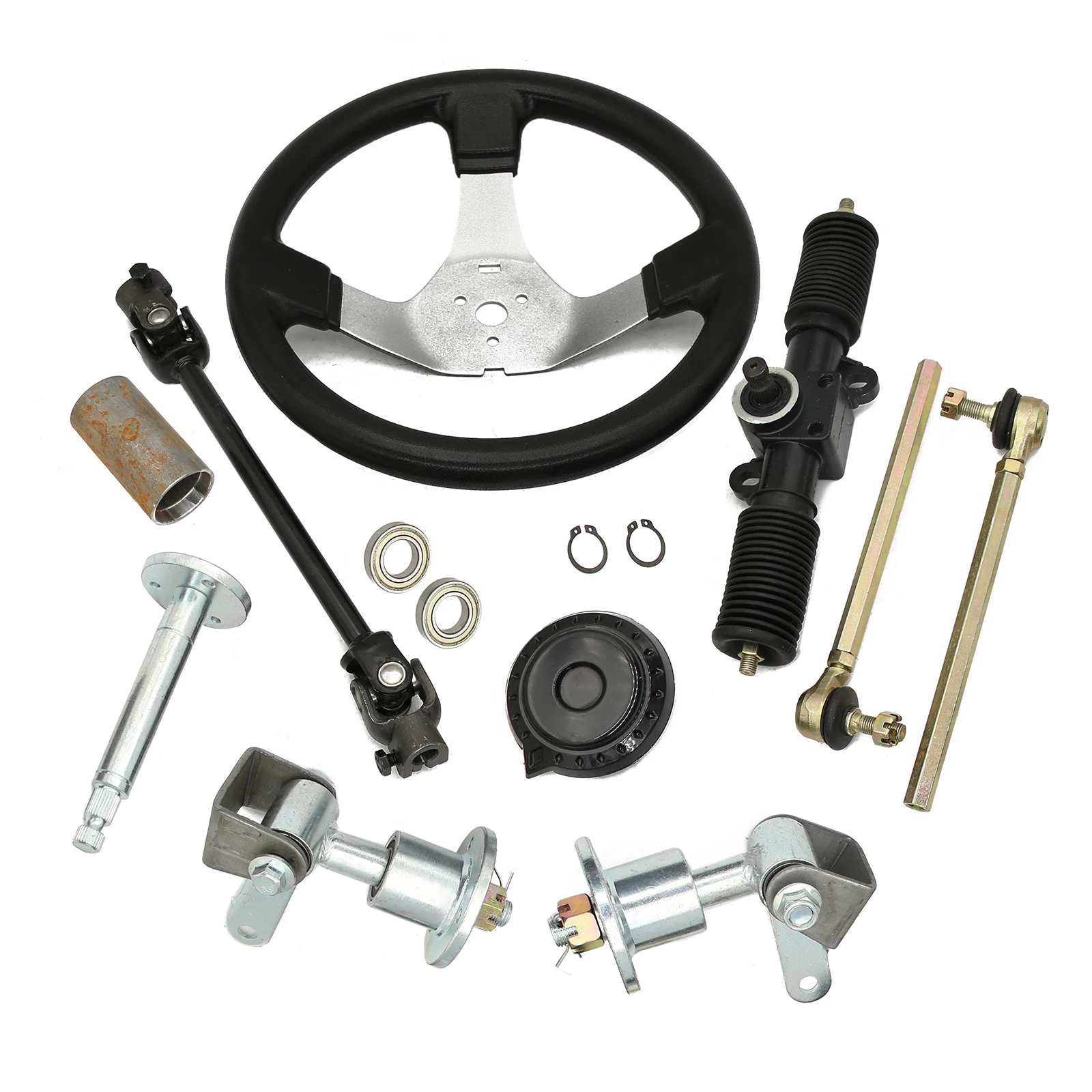 GO KART KARTING For 125cc 150cc 200cc 250cc 420mm 330mm ATV UTV Buggy Wheel Steering Gear Rack Pinion With Steering Wheel